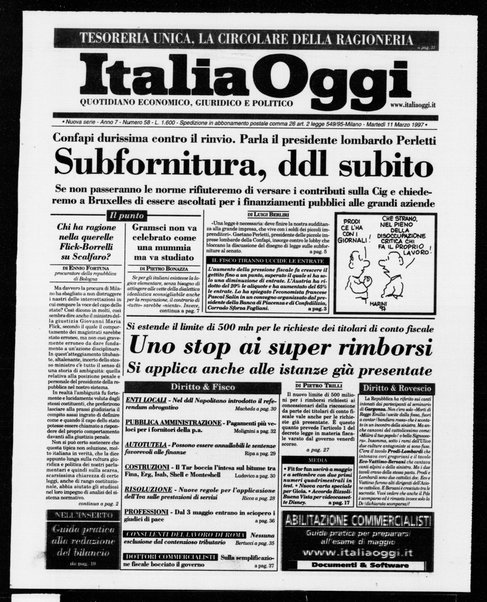 Italia oggi : quotidiano di economia finanza e politica